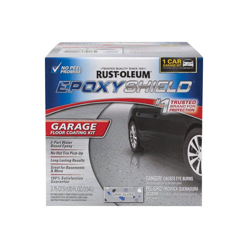 Rust-Oleum Water Based High Gloss Garage Floor Coating Kit 1 gal. Gray