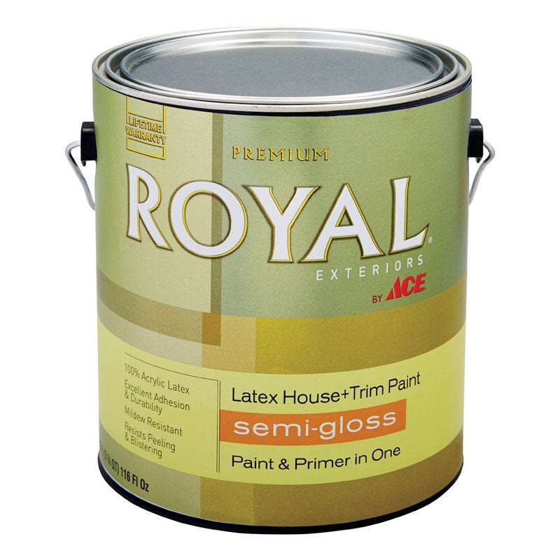 Ace Royal Exterior Acrylic Latex House & Trim Paint & Primer Semi-Gloss 1 gal. Neutral Base