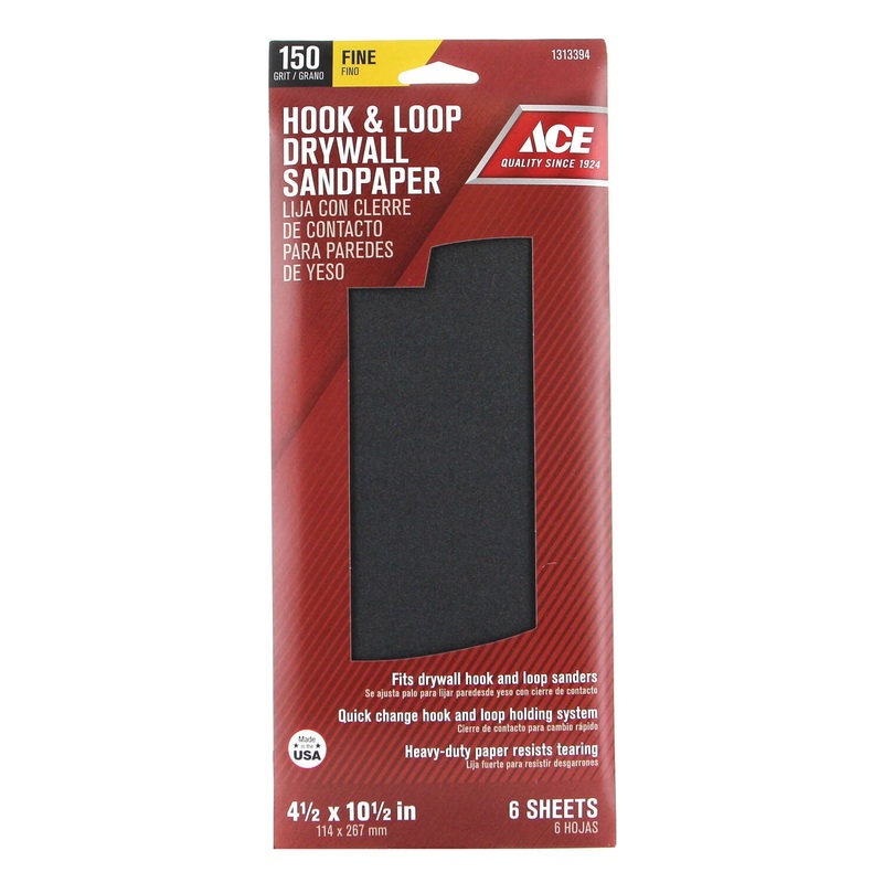 Ace Silicon Carbide Sandpaper 10-1/2 in. L 150 Grit Very Fine 6 pk