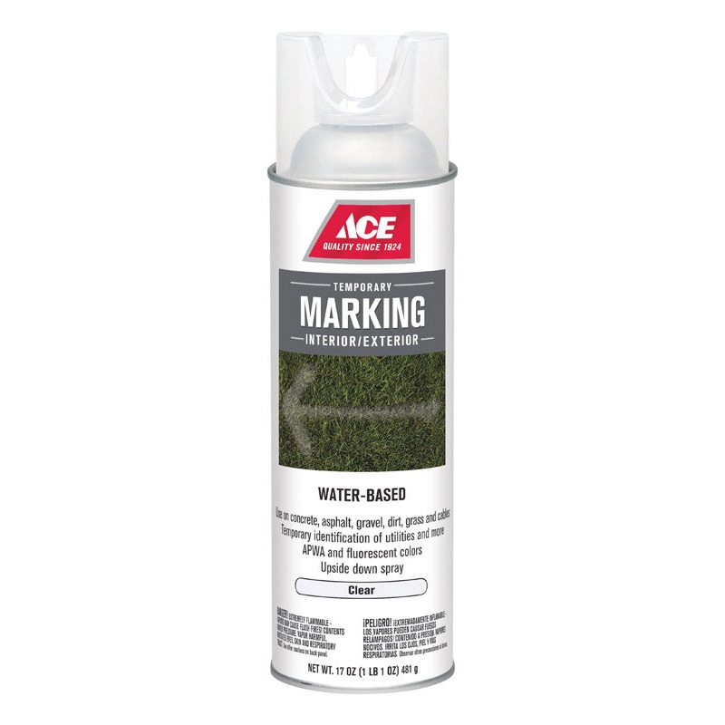 Ace Water-Based Clear Upside-Down Marking Paint Spray 17 oz.