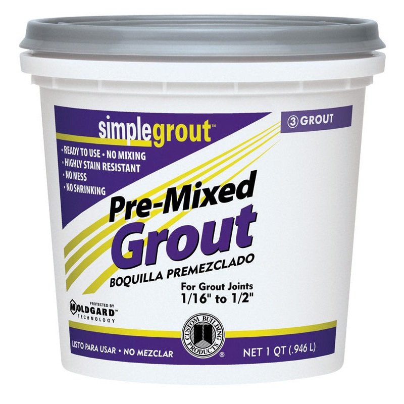 Custom SimpleGrout White Sanded Grout 1 qt.