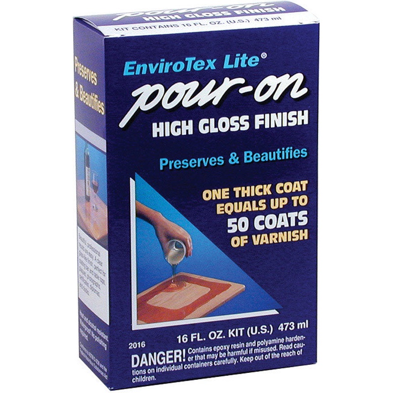 EnviroTex Lite Indoor Clear Gloss Pour-On High Gloss Finish 16 oz.