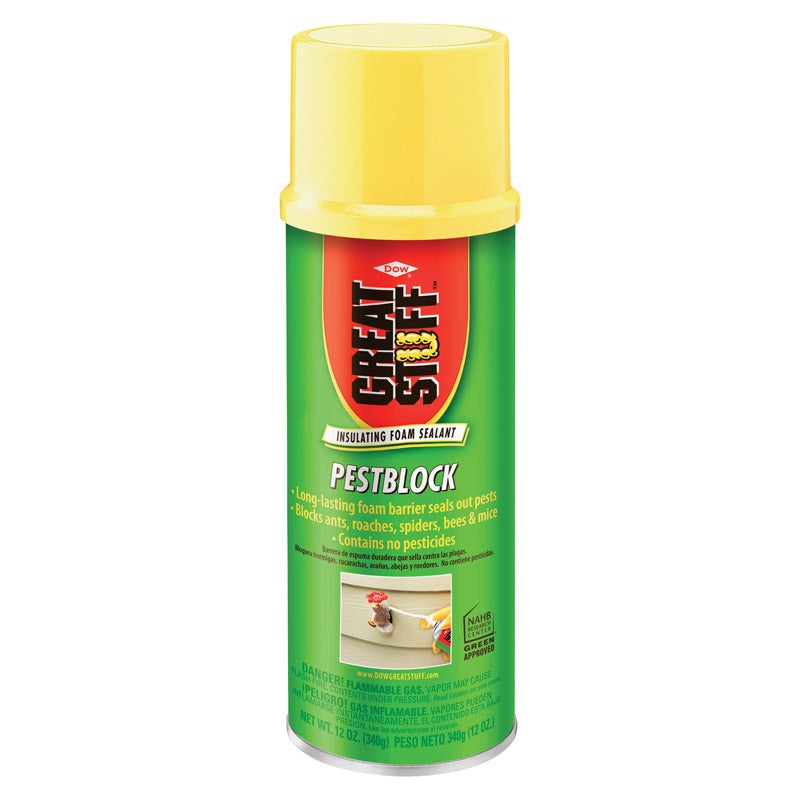 Great Stuff Polyurethane Foam Pestblock Insulating Sealant Gray 12 oz.