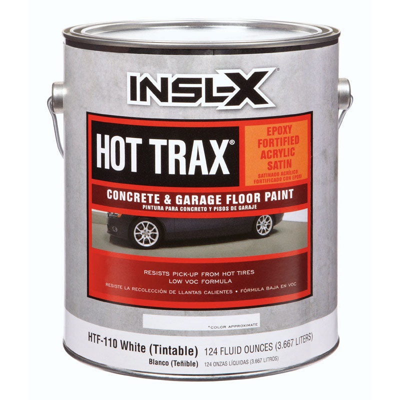 Hot-Trax Acrylic Latex Satin Concrete & Garage Floor Paint 1 gal. White
