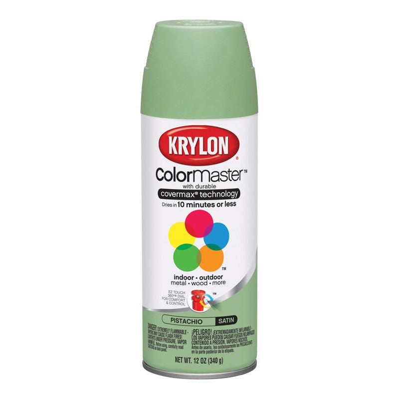 Krylon ColorMaster Pistachio Satin Spray Paint 12 oz.