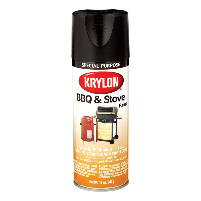 Krylon Special Purpose Black Satin High Heat Spray 12 oz.