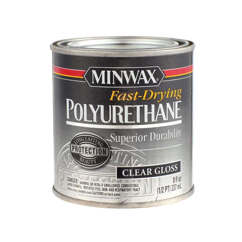 Minwax Gloss Clear Fast-Drying Polyurethane 0.5 pt.