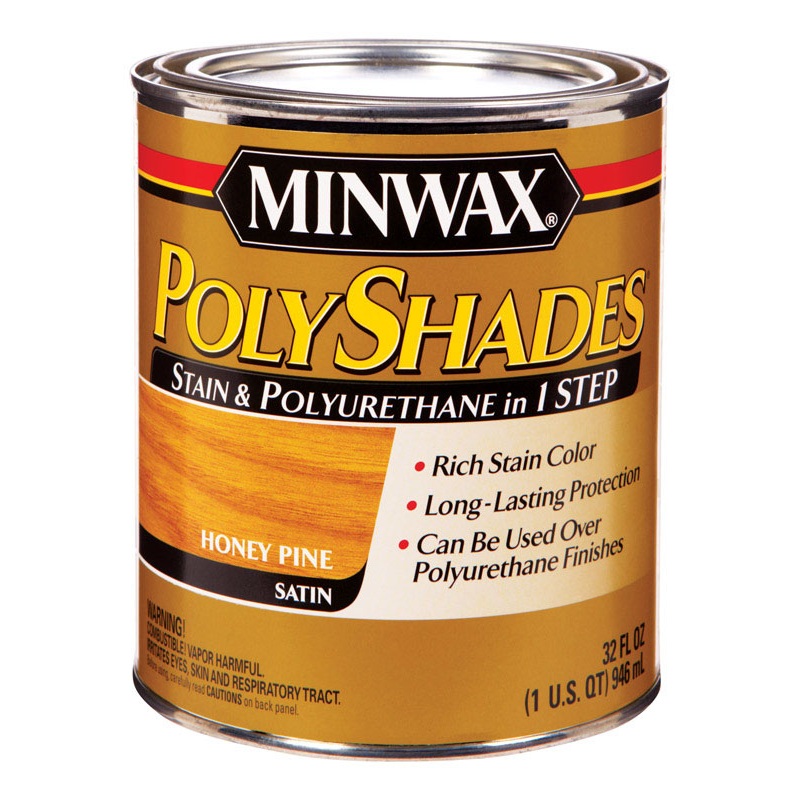 Minwax PolyShades Transparent Polyurethane Polyurethane Stain Honey Pine 1 qt.