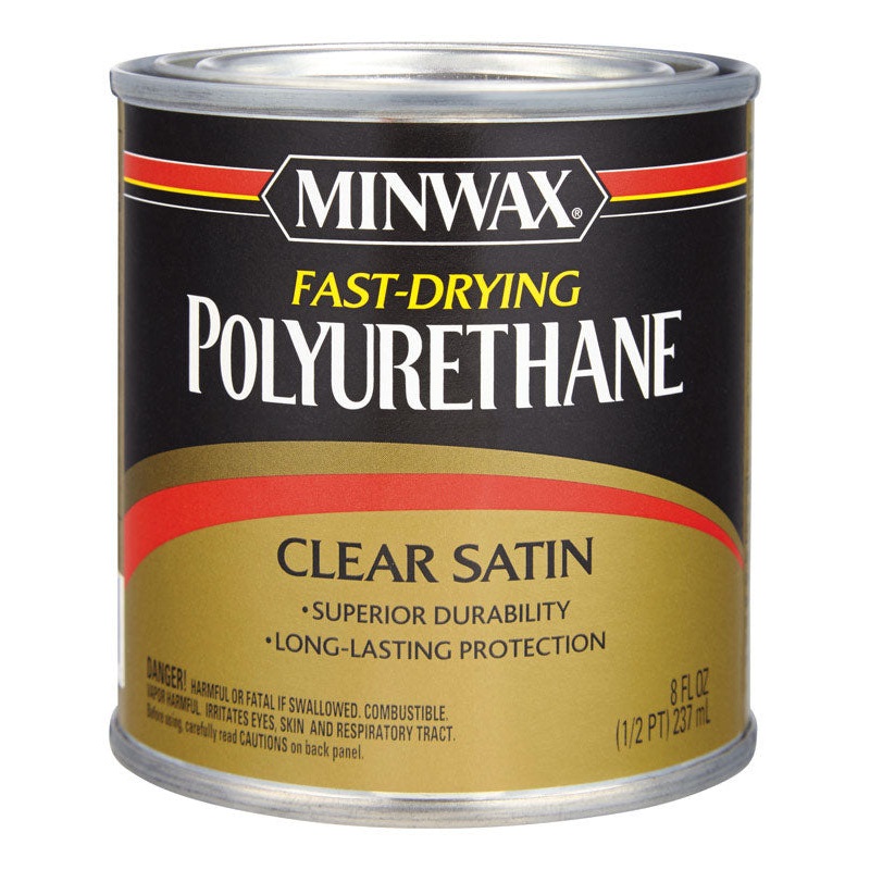 Minwax Satin Clear Fast-Drying Polyurethane 0.5 pt.