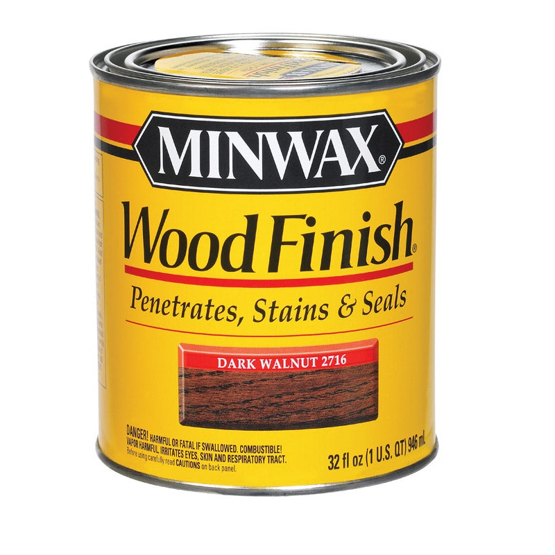 Minwax Wood Finish Transparent Oil-Based Wood Stain Dark Walnut 1 qt.