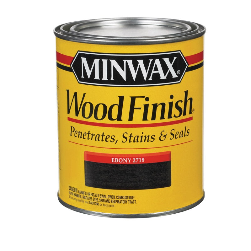Minwax Wood Finish Transparent Oil-Based Wood Stain Ebony 1 qt.