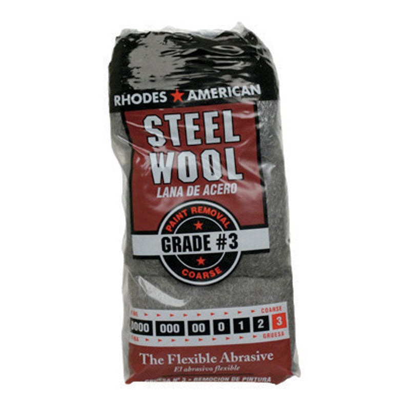 Rhodes American 4 in. W x 8-3/4 in. L Coarse 3 Grade Steel Wool