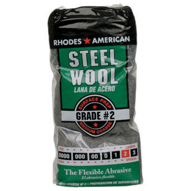 Rhodes American 4 in. W x 8-3/4 in. L Medium Coarse 2 Grade Steel Wool