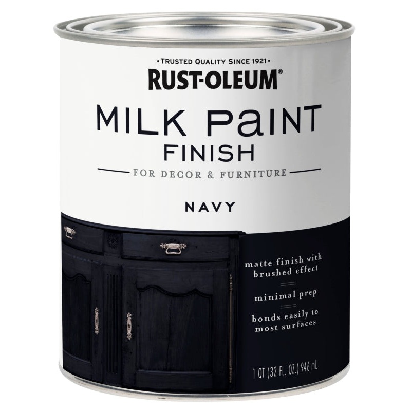 Rust-Oleum 331051 Milk Paint, Matte, Navy, 1 qt, Can