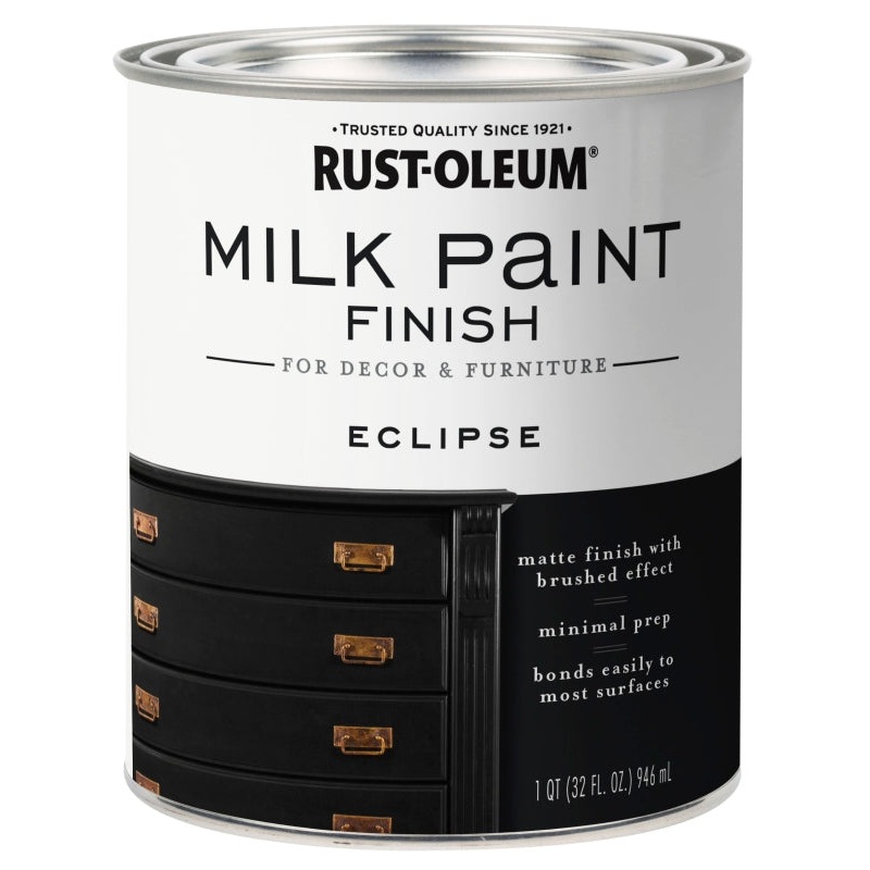 Rust-Oleum 331052 Milk Paint, Matte, Eclipse, 1 qt, Can