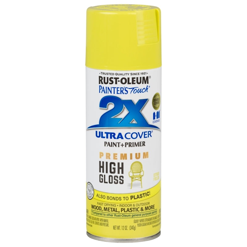 Rust-Oleum 331173 Spray Paint, High-Gloss, Citrus Fields, 12 oz, Can