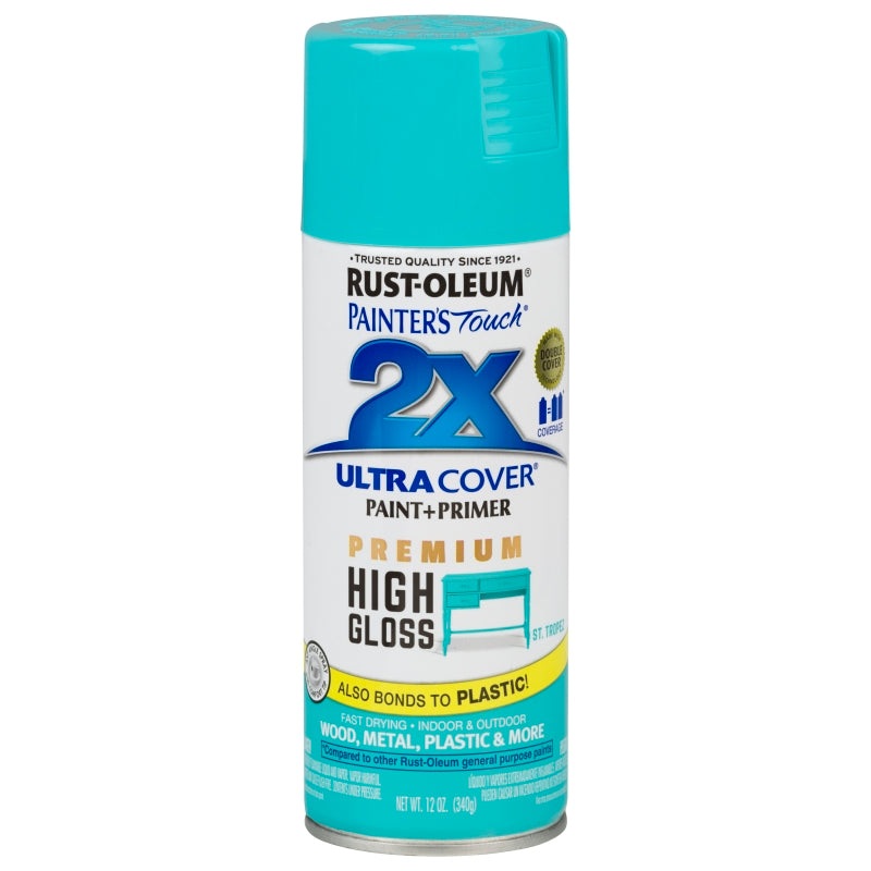 Rust-Oleum 331175 Spray Paint, High-Gloss, St Tropez, 12 oz, Can