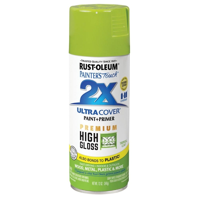 Rust-Oleum 331179 Spray Paint, High-Gloss, Tropical Leaf, 12 oz, Can