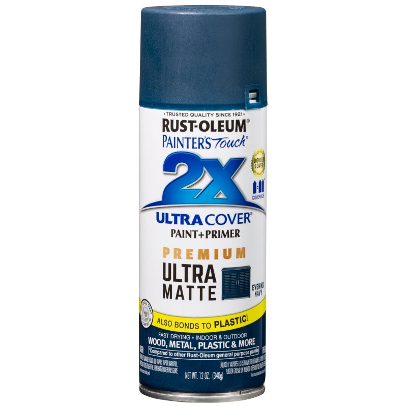 Rust-Oleum 331183 Spray Paint, Matte, Evening Navy, 12 oz, Can