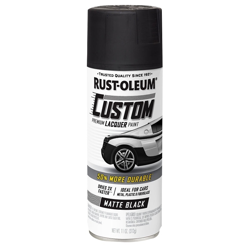 Rust-Oleum 332289 Automotive Spray Paint, Matte, Black, 11 oz, Can