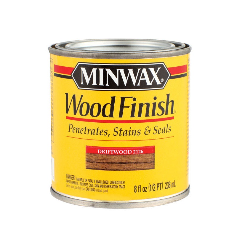Minwax Wood Finish Transparent Oil-Based Wood Stain Driftwood 1/2 pt.