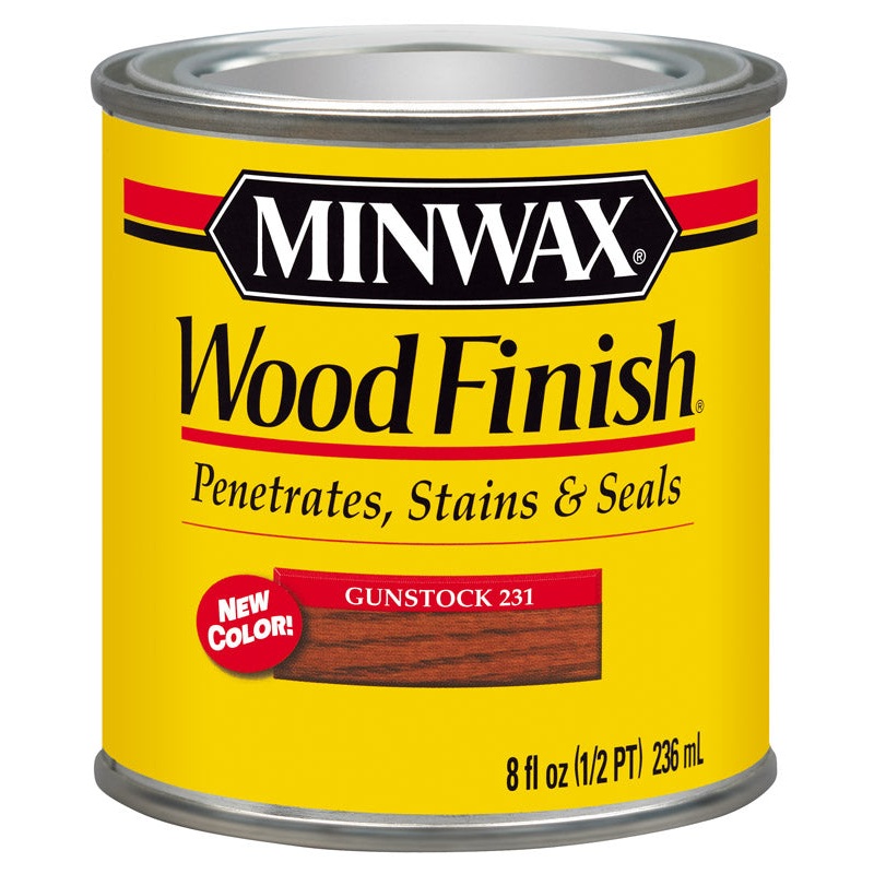 Minwax Wood Finish Transparent Oil Based Wood Stain Gunstock 1/2 pt.