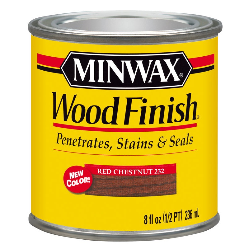 Minwax Wood Finish Transparent Oil Based Wood Stain Red Chestnut 1/2 pt.
