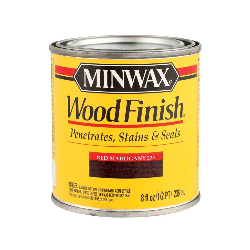 Minwax Wood Finish Transparent Oil-Based Wood Stain Red Mahogany 1/2 pt.