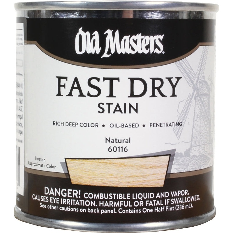 Old Masters 60116 Fast Dry Stain, Natural, Liquid, 1/2 pt