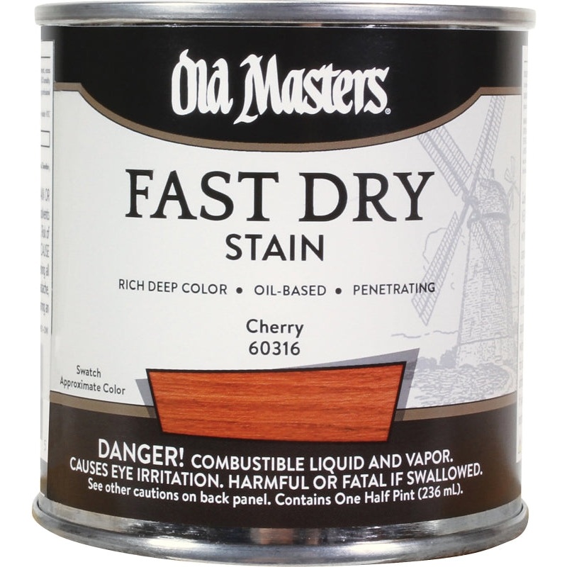 Old Masters 60316 Fast Dry Stain, Cherry, Liquid, 1/2 pt