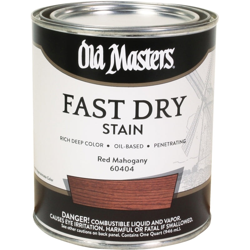 Old Masters 60404 Fast Dry Stain, Red Mahogany, Liquid, 1 qt