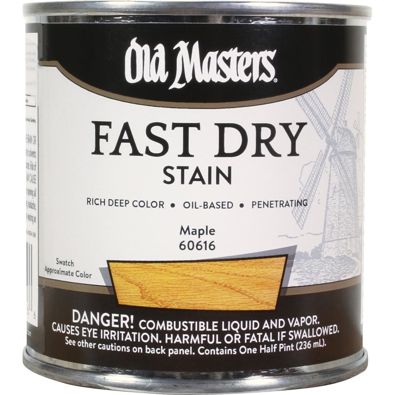 Old Masters 60616 Fast Dry Stain, Maple, Liquid, 1/2 pt