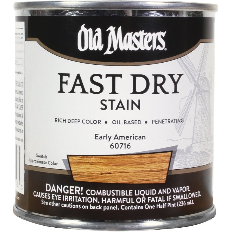 Old Masters 60716 Fast Dry Stain, Early American, Liquid, 1/2 pt