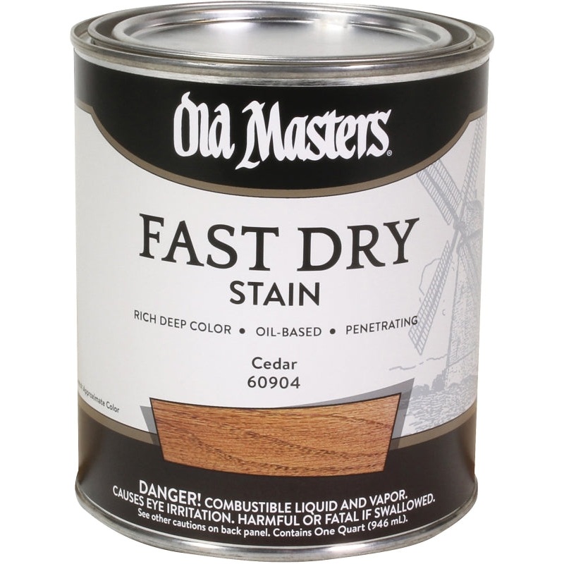 Old Masters 60904 Fast Dry Stain, Cedar, Liquid, 1 qt