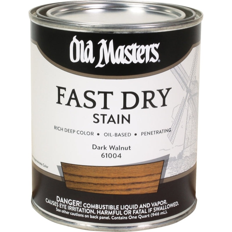 Old Masters 61004 Fast Dry Stain, Dark Walnut, Liquid, 1 qt