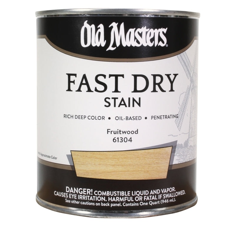 Old Masters 61304 Fast Dry Stain, Fruitwood, Liquid, 1 qt