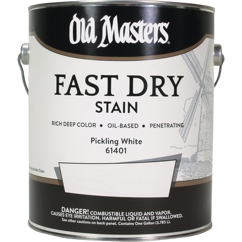 Old Masters 61401 Fast Dry Stain, Pickling White, Liquid, 1 gal, Pack of 2