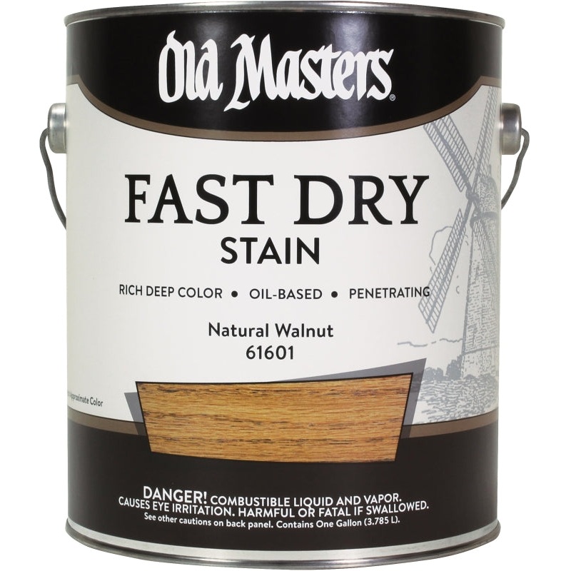Old Masters 61601 Fast Dry Stain, Natural Walnut, Liquid, 1 gal, Pack of 2