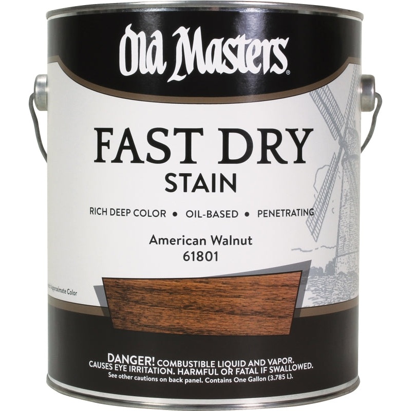 Old Masters 61801 Fast Dry Stain, American Walnut, Liquid, 1 gal, Pack of 2