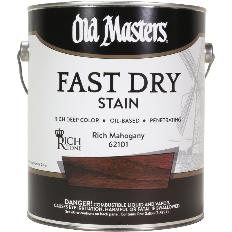 Old Masters 62101 Fast Dry Stain, Rich Mahogany, Liquid, 1 gal, Pack of 2
