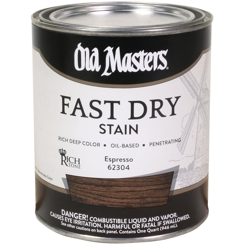 Old Masters 62304 Fast Dry Stain, Espresso, Liquid, 1 qt
