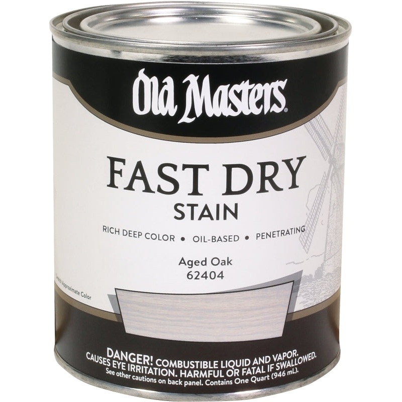 Old Masters 62404 Fast Dry Stain, Aged Oak, Liquid, 1 qt