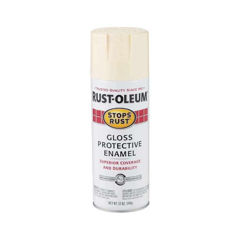 Rust-Oleum Stops Rust Antique White Gloss Protective Enamel Spray 12 oz.