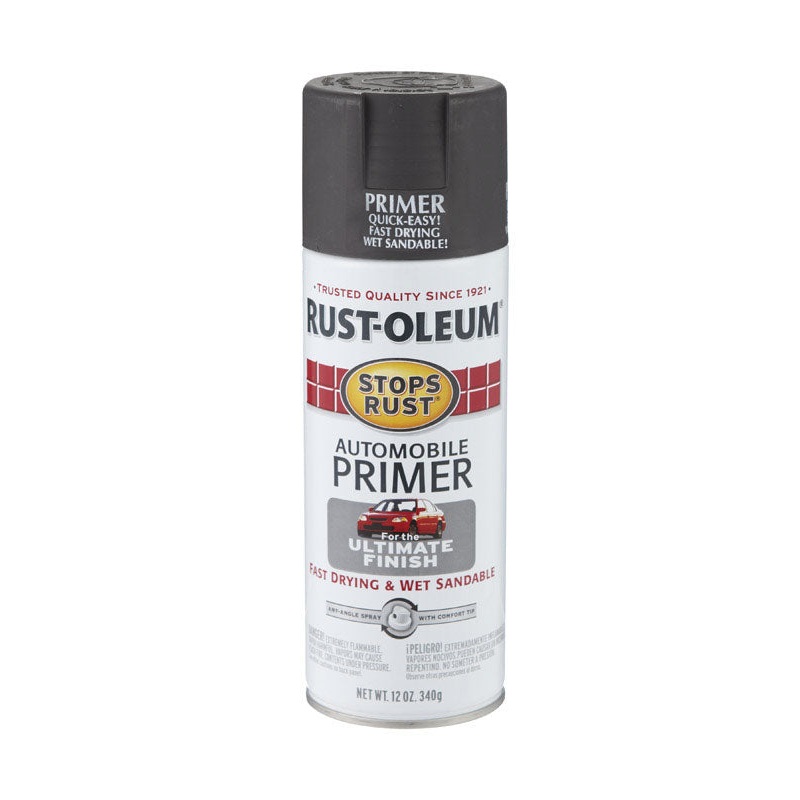 Rust-Oleum Stops Rust Exterior Automobile Primer 12 oz. Dark Grey