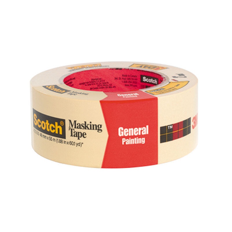 Scotch 1.88 in. W x 60 yd. L General Purpose Masking Tape Medium to High Strength Beige 1 pk