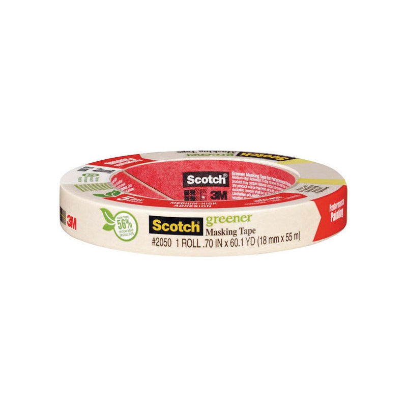 Scotch .70 in. W x 60 yd. L General Purpose Masking Tape Medium to High Strength Beige 1 pk