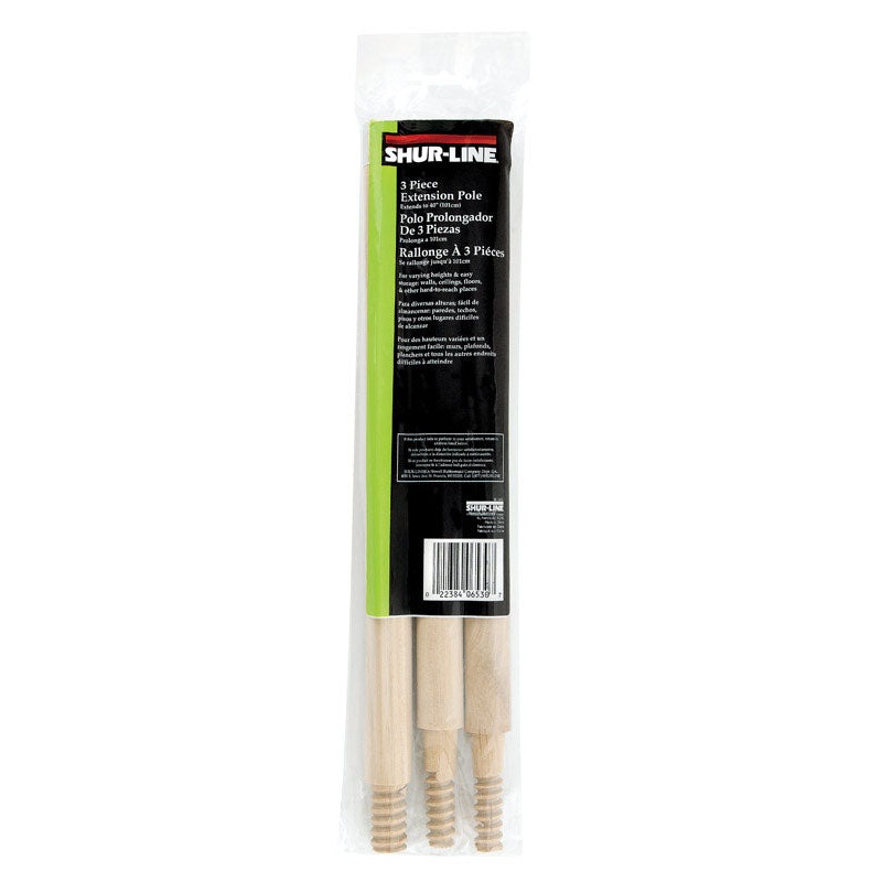 Shur-Line Extension Pole Brown Wood 40 in. L x 1 in. Dia.