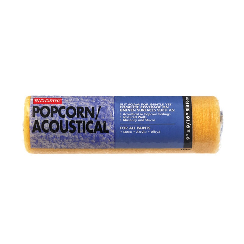 Wooster Popcorn/Acoustical Slit Foam Paint Roller Cover 9/16 in. L x 9 in. W