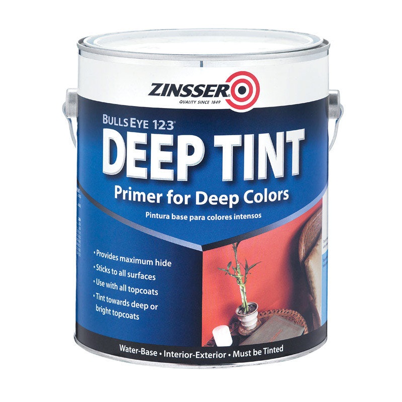 Zinsser Bulls Eye 123 Deep Tint Water-Based Interior and Exterior Primer and Sealer 1 gal. Whit
