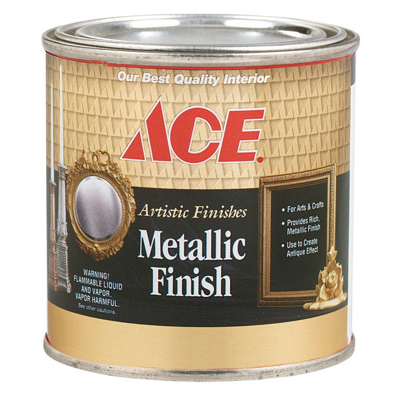 Ace Indoor Metallic Gold Plate Interior Craft Paint 1/2 pt.